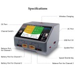 New Arrival HOTA D6 Pro Dual AC 200W 650W 15A Balance Charger Discharger With Wireless Charging for RC Life Lilon NiCd